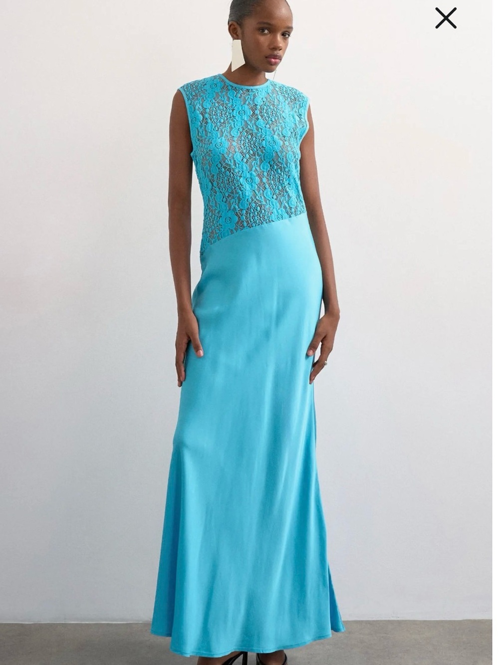 TopShop satin and Lace maxi Dress 4